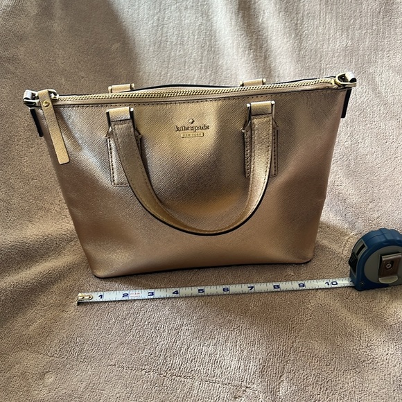 Kate Spade Rose Gold Leather Small Tote - Picture 9 of 11